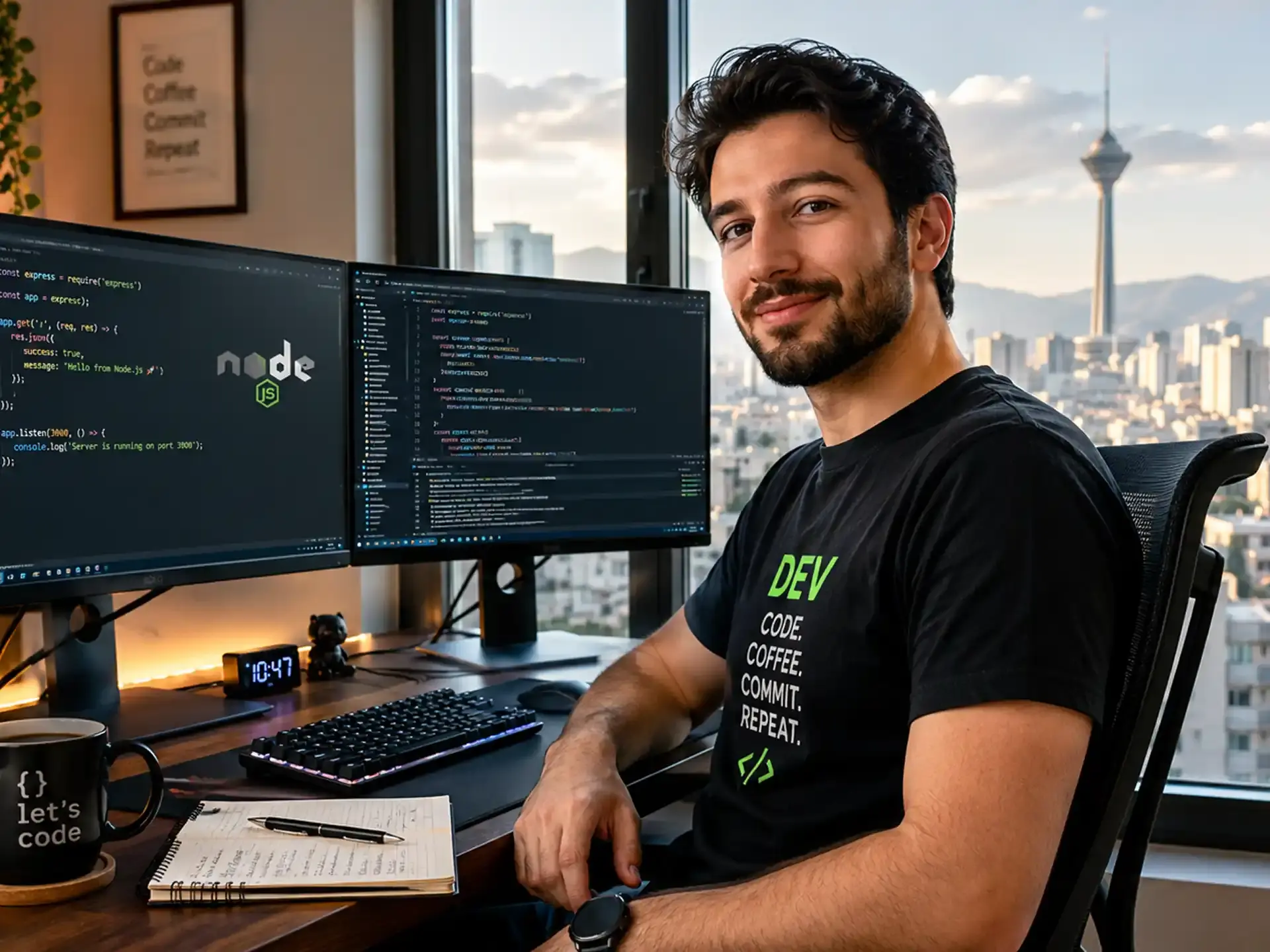 شغل برنامه نویس Node.js
